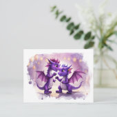*~* Whimsicale FOTO Uitnodiging Draak AP48 Postkaa (Staand voorkant)