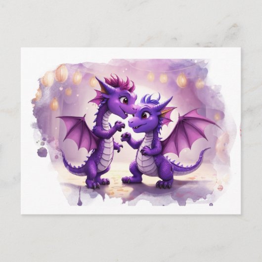 *~* Whimsicale FOTO Uitnodiging Draak AP48 Postkaa (Voorkant)