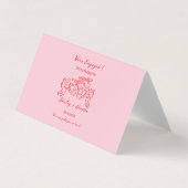 Whimsicale gepersonaliseerde verlovingsnaam voor k visitekaartje (Voorkant)