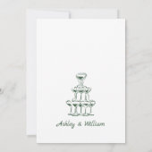 Whimsicale Hand Getekende Trouwkaart Save The Date Kaart (Achterkant)