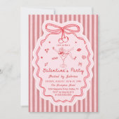 Whimsicale handgetekende Galentine's Day uitnodigi Kaart (Voorkant)