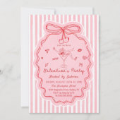 Whimsicale handgetekende Galentine's Day uitnodigi Kaart (Voorkant)