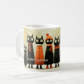 Whimsicale Kattenkunst Merry Catmas Kerstmis Koffiemok (Voorkant links)