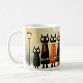 Whimsicale Kattenkunst Merry Catmas Kerstmis Koffiemok (Links)