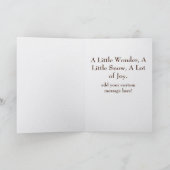Whimsicale Kerstkat Winter Juffrouw Kunst Kaart (Binnen)