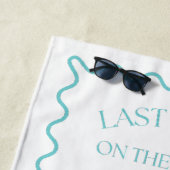 Whimsicale Laatste Toast Aan De Kust Turquoise Strandlaken (In situ)