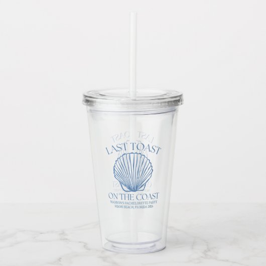 Whimsicale laatste toast op de kust acryl drinkbeker (Voorkant)