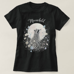 Whimsicale "Maanmeisje" Wasbeer - Mystiek Woud Bl T-shirt