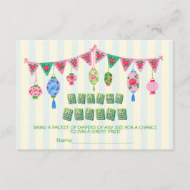 Whimsicale Mahjong Baby Shower Luiers Raffle Kaart