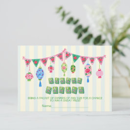 Whimsicale Mahjong Baby Shower Luiers Raffle Kaart