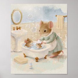 Whimsicale muizen Sprookjesboek kinderposter Poster