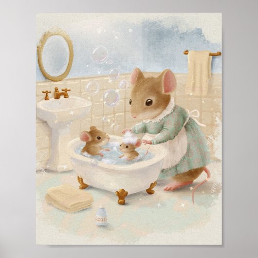Whimsicale muizen Sprookjesboek kinderposter Poster (Voorkant)