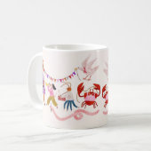Whimsicale Parade van Vreugde – De KindOnes Stijl Koffiemok (Voorkant links)