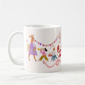 Whimsicale Parade van Vreugde – De KindOnes Stijl Koffiemok (Links)