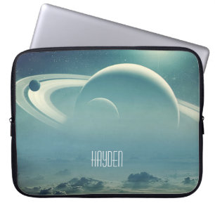 Whimsicale Planeten Ruimtedroomlandschap Gepersona Laptop Sleeve
