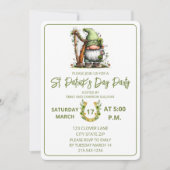 Whimsicale St. Patrick's Day-kabouter uitnodiging (Voorkant)