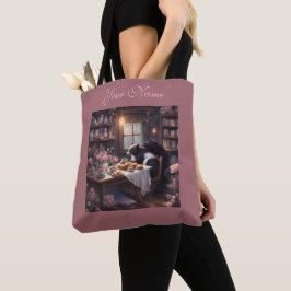 Whimsicale Theesalon voor Boeken en Rozen Zomer Tote Bag
