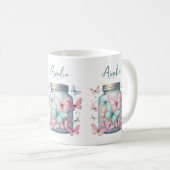 Whimsicale Vlinders in een Pot Koffiemok (Voorkant rechts)