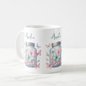 Whimsicale Vlinders in een Pot Koffiemok (Voorkant links)