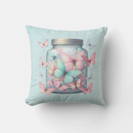 Whimsicale Vlinders in een Pot Kussen