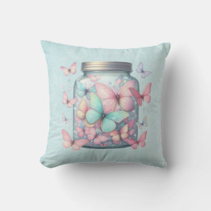 Whimsicale Vlinders in een Pot Kussen