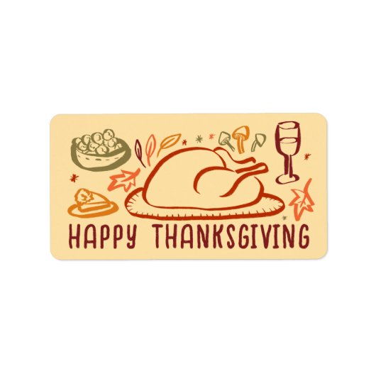 Whimsicale Vrienden Dankzegging Stickers (Voorkant)