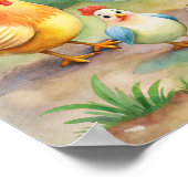Whimsicale Waterverfkip Poster (Hoek)