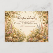 Whimsicale Wilde Bloem Boho Luier Raffle Informatiekaartje (Voorkant)