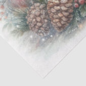 Whimsicale Winter Konijn Kerstboom Decoupage Tissuepapier (Detail)