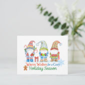 Whimsicale wishes for cozy holiday season briefkaart (Staand voorkant)