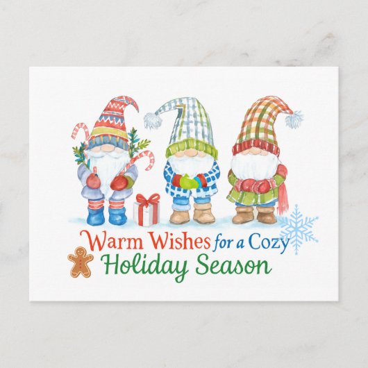 Whimsicale wishes for cozy holiday season briefkaart (Voorkant)