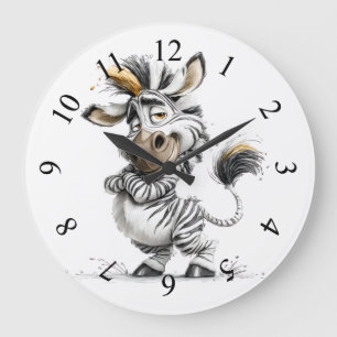 whimsicale Zebra Grote Klok