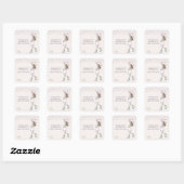 Whimsicale zwangere moeder baby shower sticker (Vel)