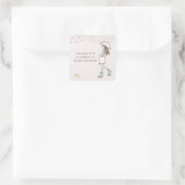 Whimsicale zwangere moeder baby shower sticker (Tas)