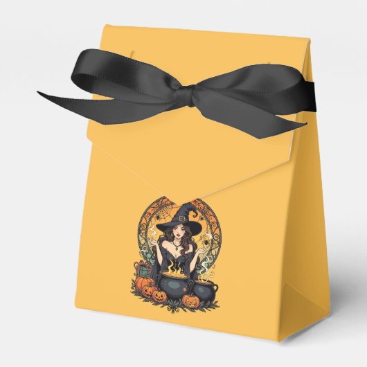 Whimsically Enchanting Witch With Spiders Bedankdoosjes (Voorkant Zijde)