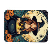 Whimsically Enchanting Witch With Spiders  Magneet (Horizontaal)