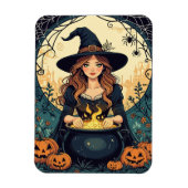 Whimsically Enchanting Witch With Spiders  Magneet (Verticaal)
