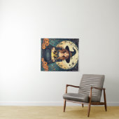 Whimsically Enchanting Witch With Spiders Wandkleed (In Situ (horizontaal))