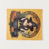 Whimsically Enchanting Witch With Spiders Wandkleed (Voorkant (horizontaal))