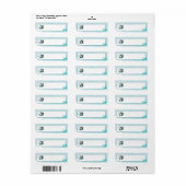 Whimsically Writ Logo Adresstickers Etiket (Full Sheet)