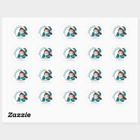 Whimsically Writ Logo Stickers (Vel)