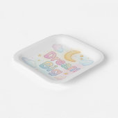 Whimsicite zachte pastel citaat op wit papieren bordje (Gebogen)