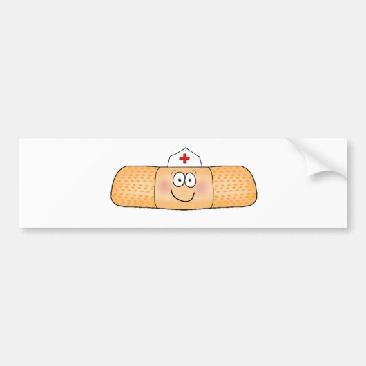 Whimsicla Band Aid Bandage met zurse Pet Cute Bumpersticker (Voorkant)