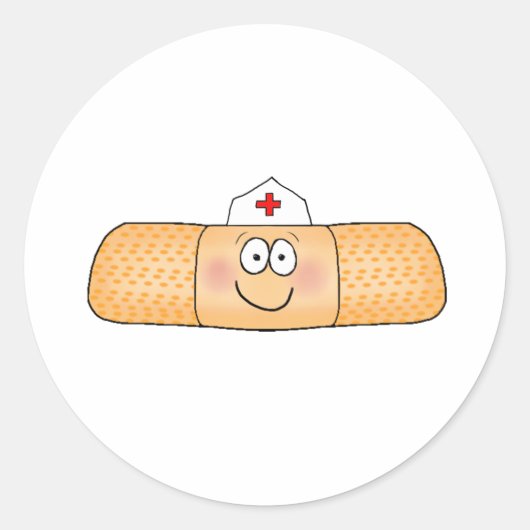 Whimsicla Band Aid Bandage met zurse Pet Cute Ronde Sticker (Voorkant)