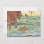 Whimsicla Horse Westerne Rustic Wedding Invitation Kaart (Achterkant)