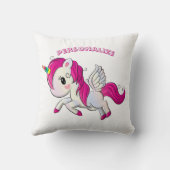 Whimsicle Flying Unicorn Pegasus Rainbow Horn Kussen (Achterkant)