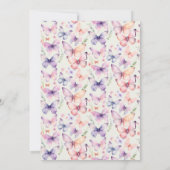 Whimsicle "levensduur van vlinders" vrijgezellenfe kaart (Achterkant)