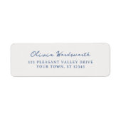 Whimsiek Bruiloftsshower Retouradres Etiket (Voorkant)