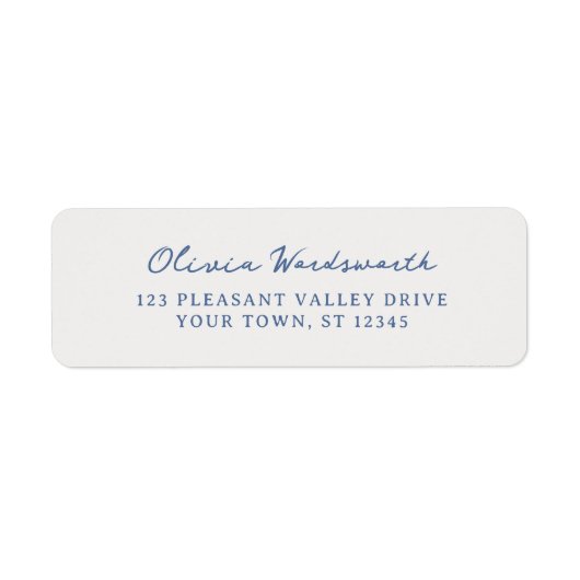 Whimsiek Bruiloftsshower Retouradres Etiket (Voorkant)