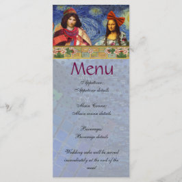 Whimsiek Fun Vintage Trouwmenu Menu